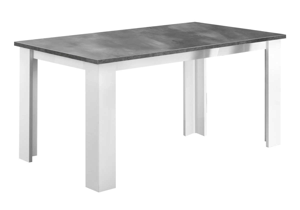 Salle à manger laquée effet béton gris – SARAH