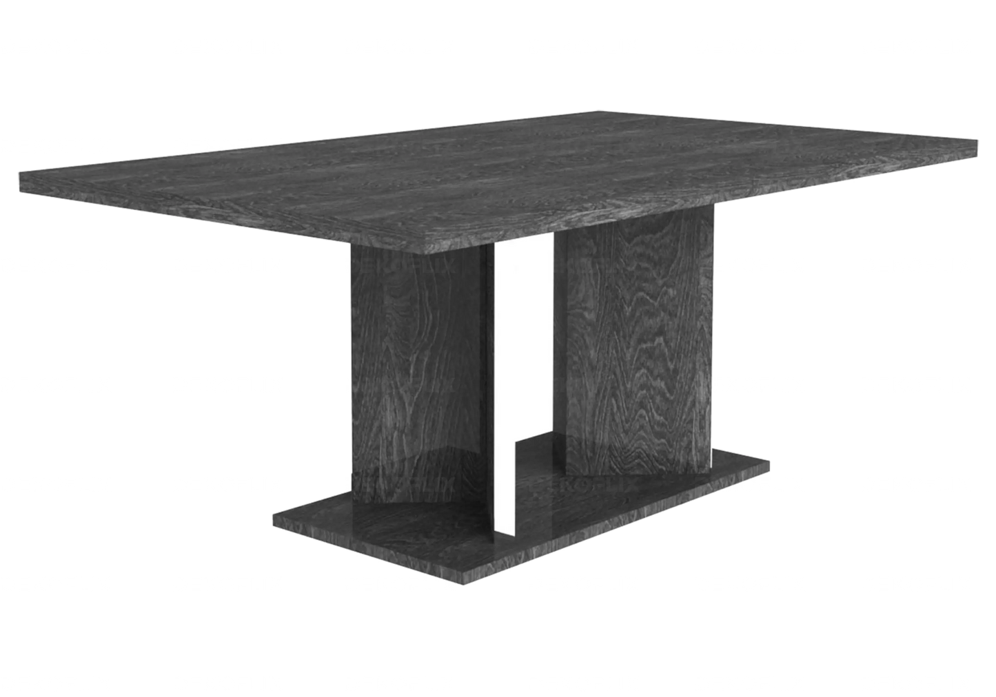 Table à Manger Bouleau Gris Design Extensible – Sarah Status