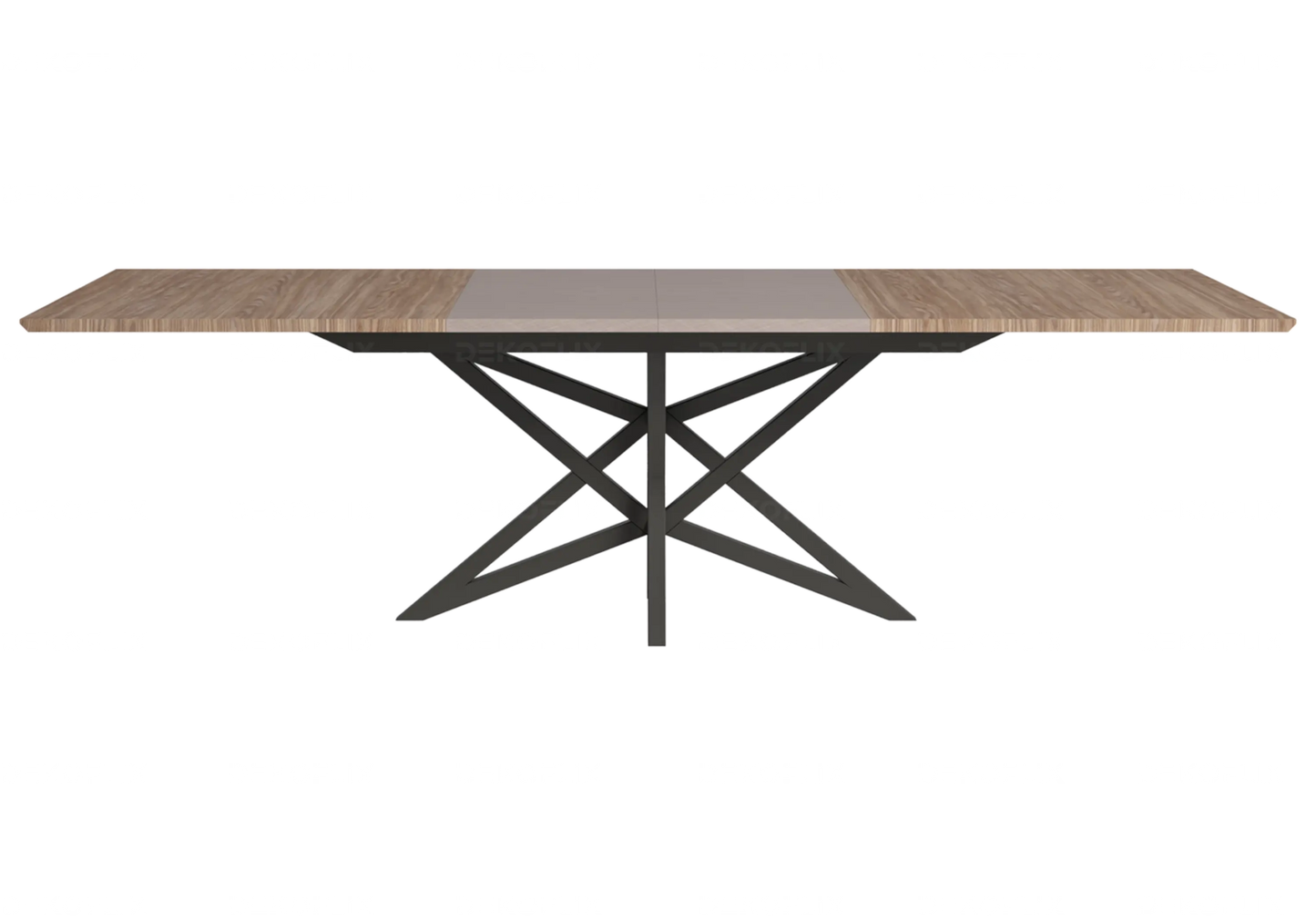 Table à Manger Extensible Nora – Élégance Bois et Métal Status