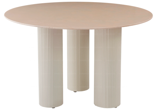 Table à manger céramique beige brillant ELIO New Design