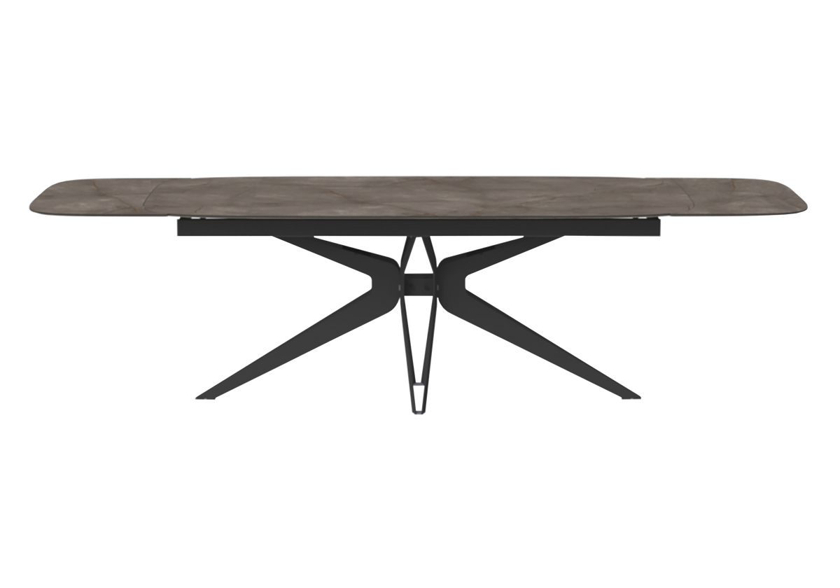 Table à manger extensible marbre doré - Hexagon
