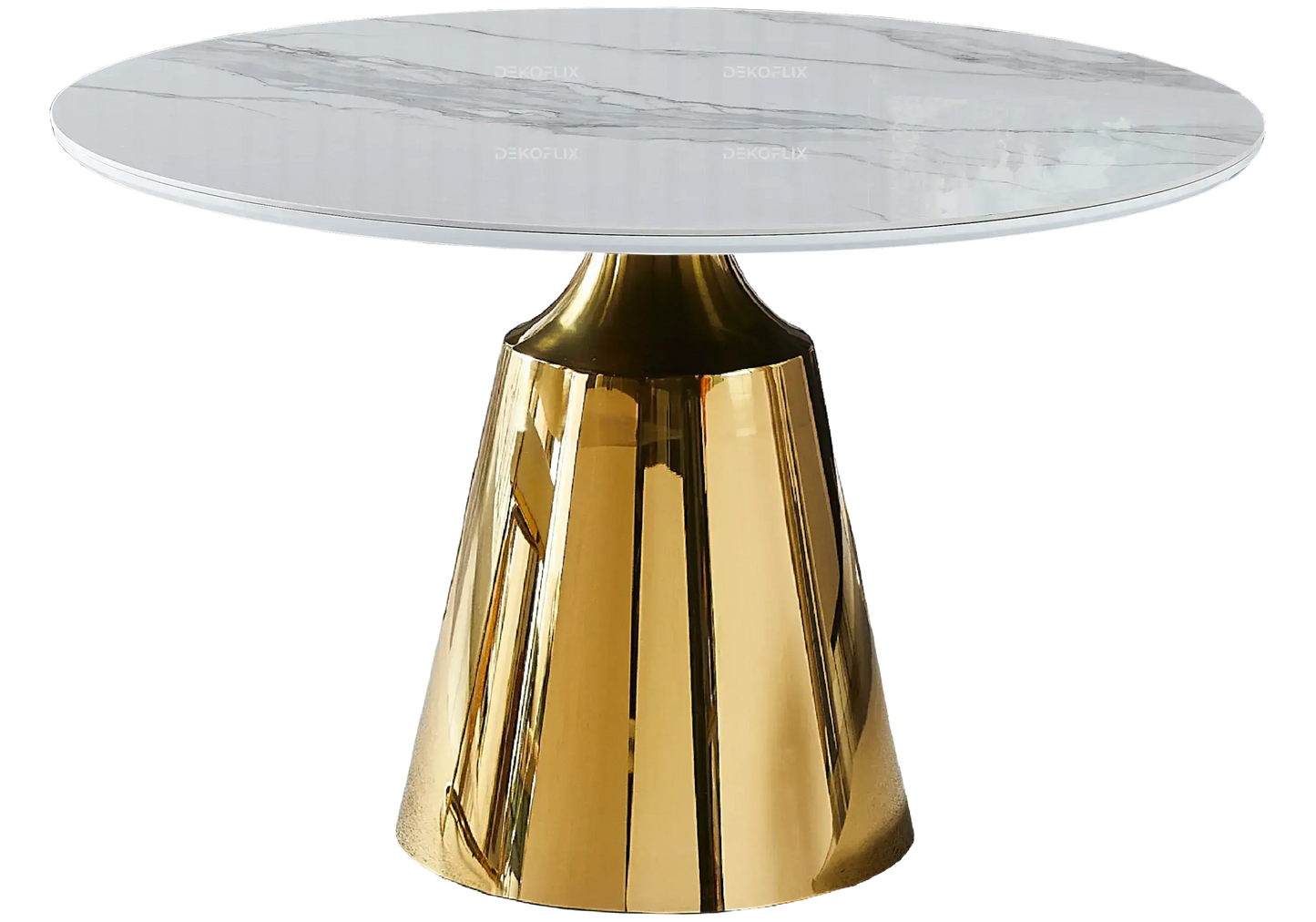 Table à manger noire marbre blanc OLIVE - DEKOFLIX