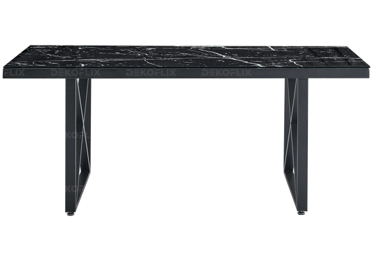 Table à manger noire marbre noir CLARA New Design