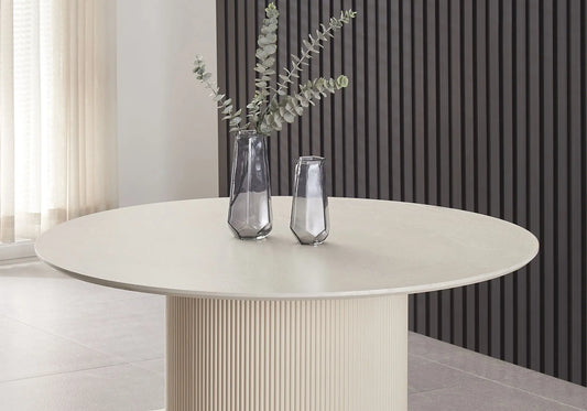 Table à manger ronde blanche PIATO New Design