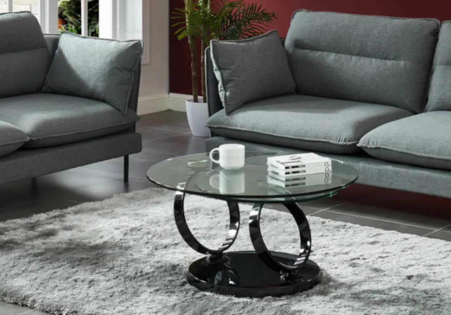 Table basse articulée en verre VARIO New Design