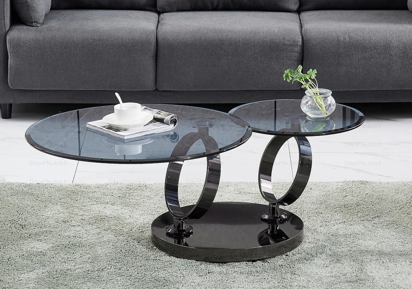 Table basse articulée noire VARIO New Design