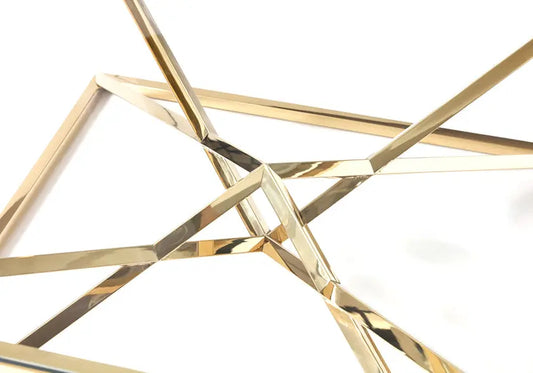 Table basse carré doré LUXOR New Design