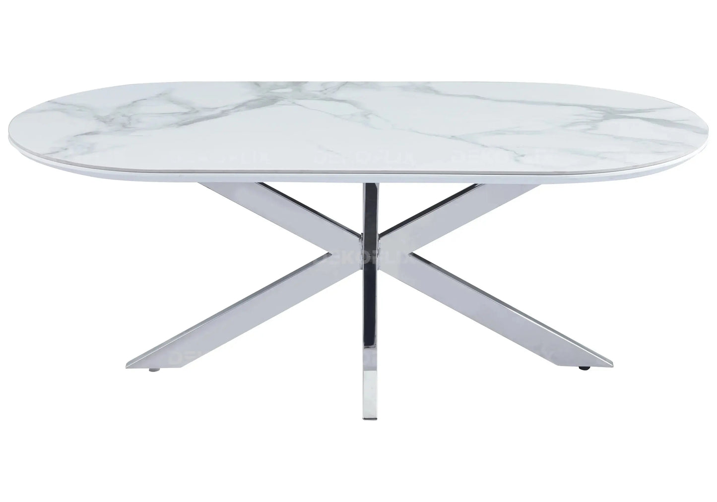 Table basse dorée céramique marbre blanc RUIS New Design