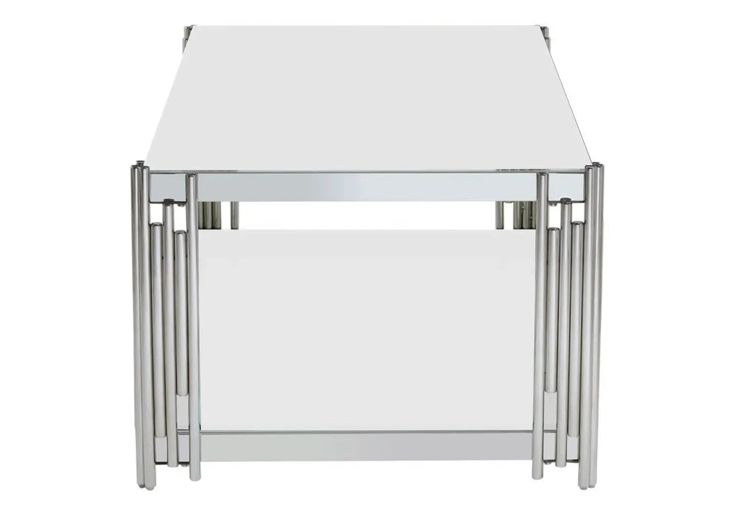 Table basse design chromé blanc ÈVE New Design