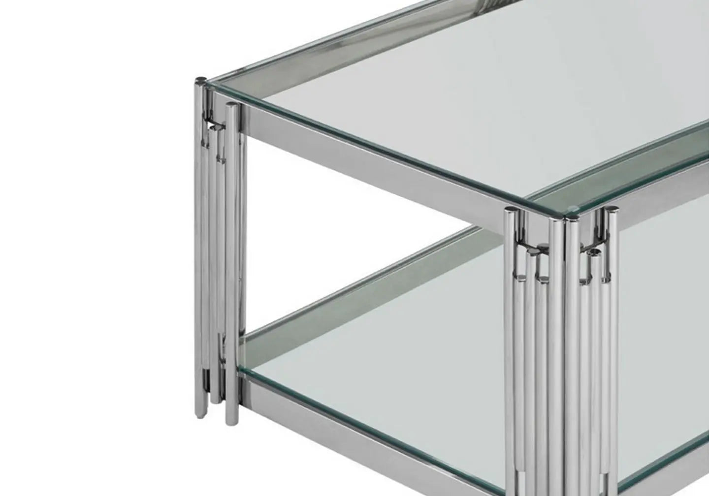 Table basse design chromé verre ÈVE New Design
