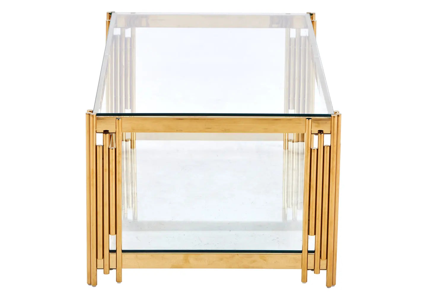 Table basse doré verre trempé ÈVE New Design