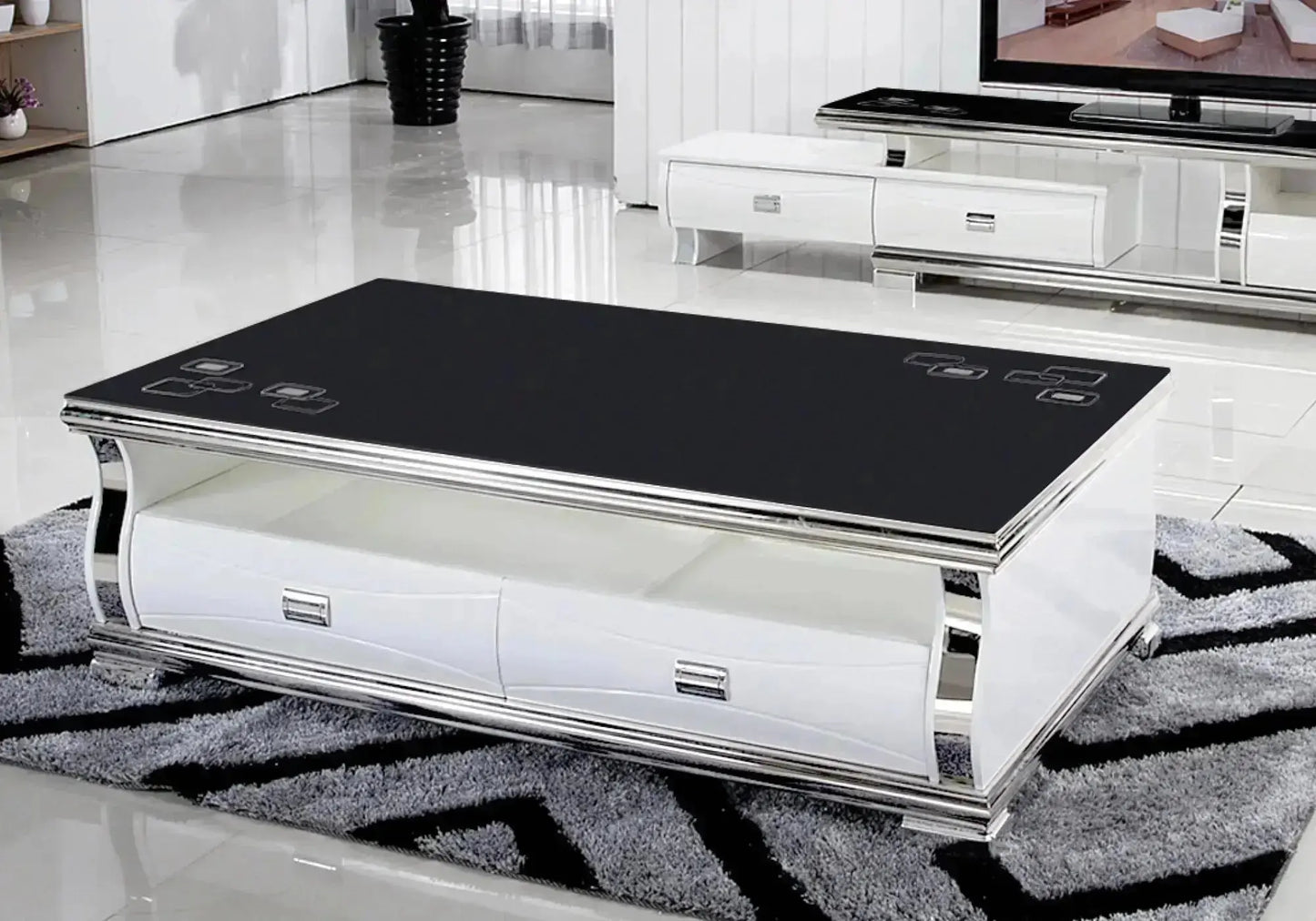 Table basse marbre beige SARHA - DEKOFLIX