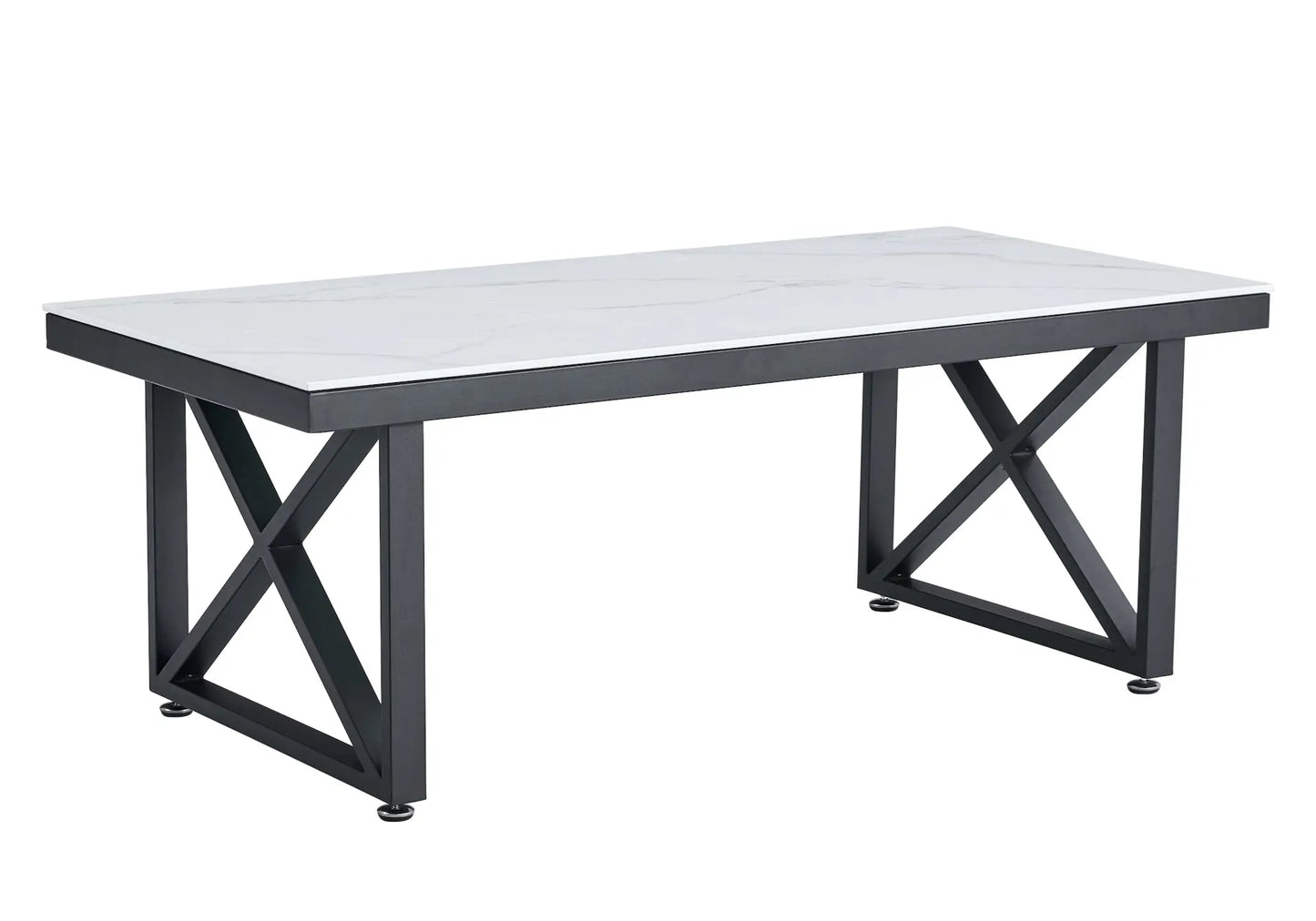 Table basse noire marbre blanc CLARA New Design