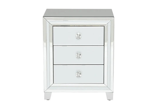 Table chevet miroir blanc DIVA New Design