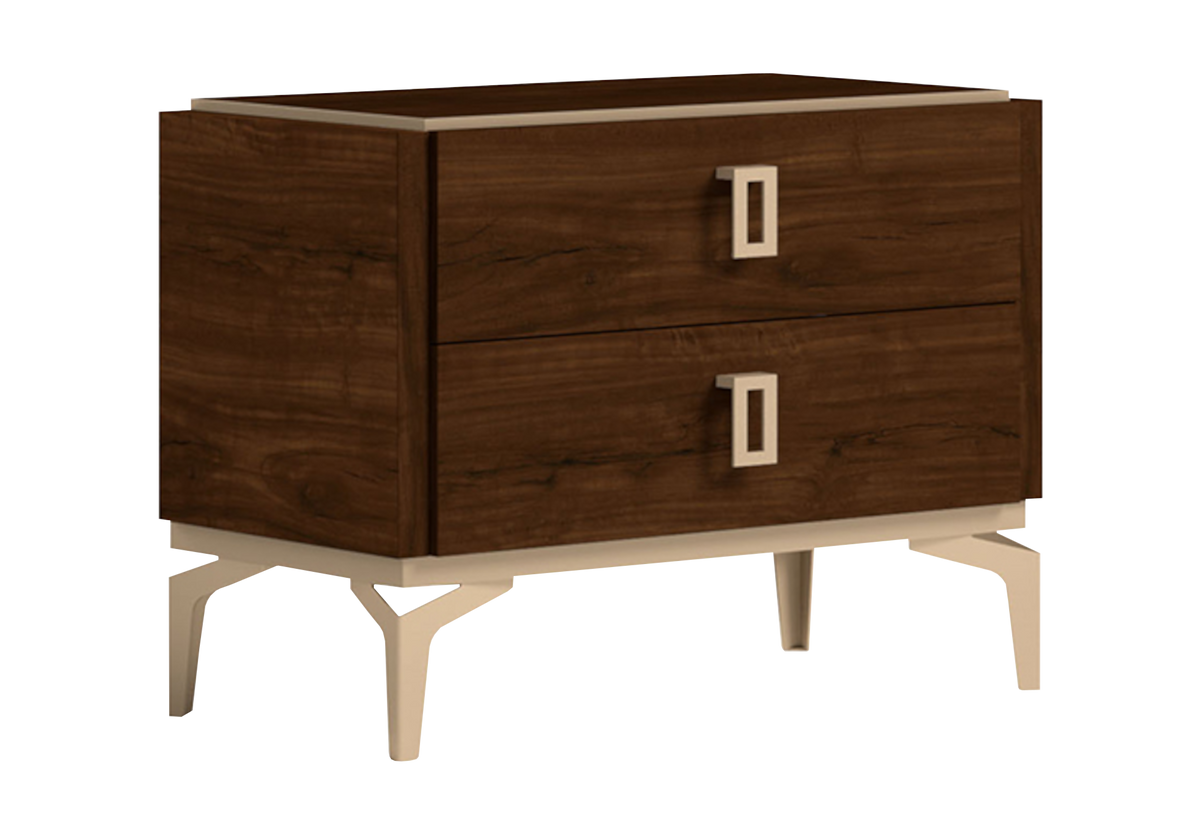 Chambre complète 160x200 noyer laqué – Eva