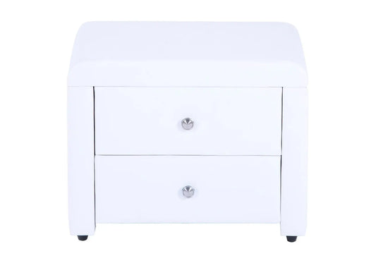 Table de chevet simili blanc ANIS New Design