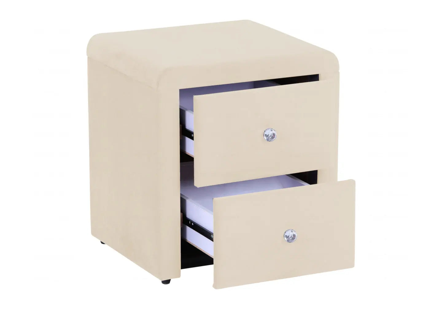 Table de chevet velours beige ANIS New Design