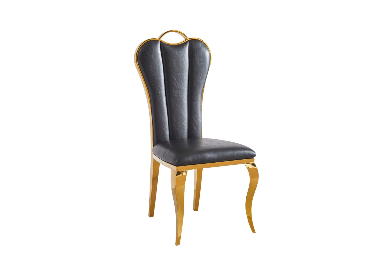 Table et chaise dorée marbre noir MAX New Design