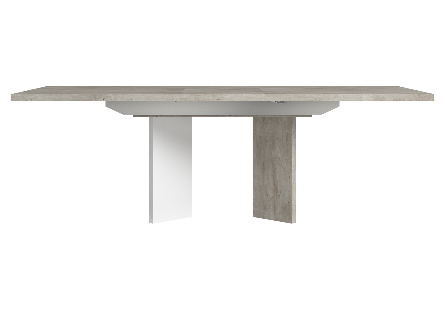 Table extensible blanc laqué béton – Treviso