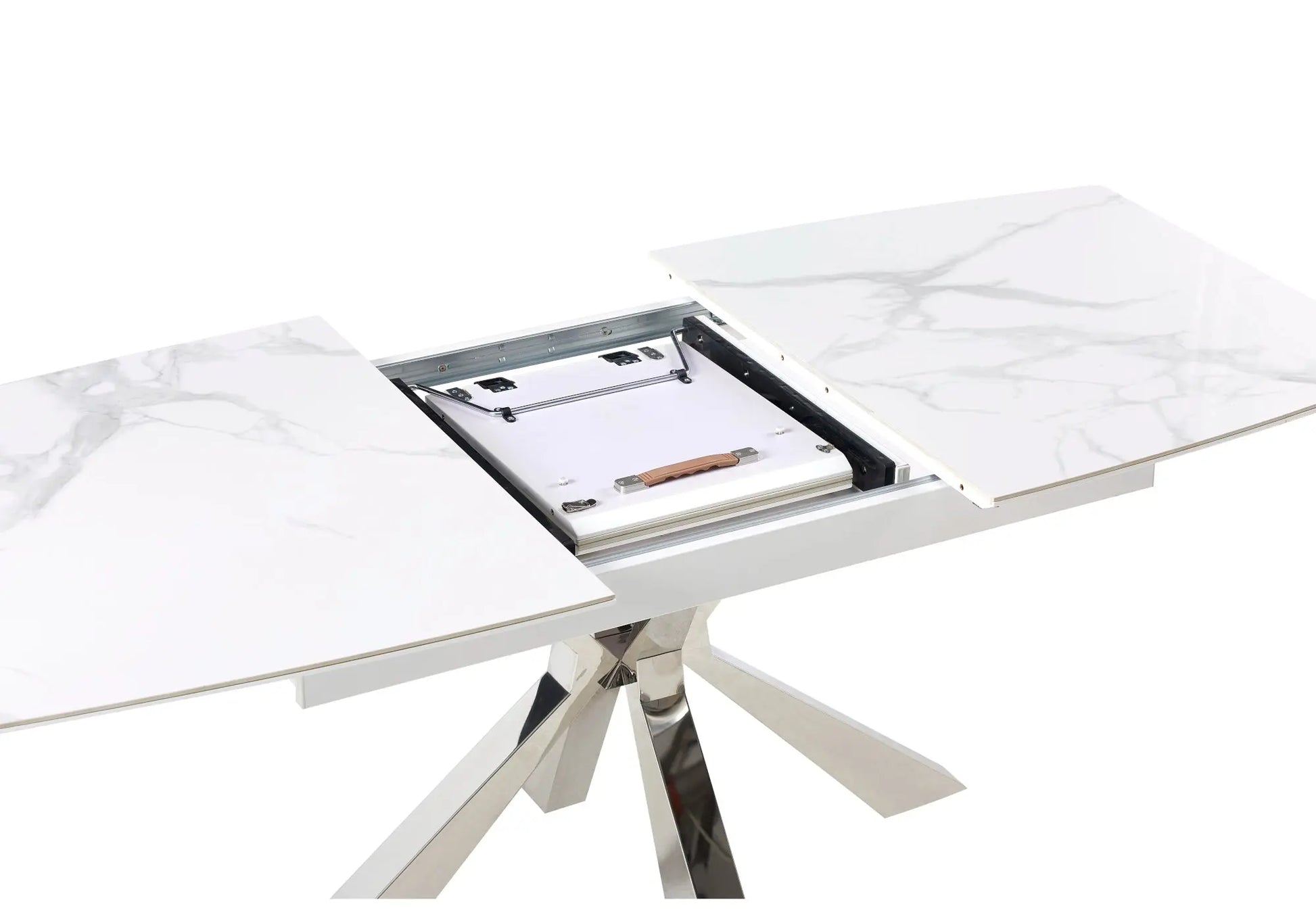 Table extensible céramique chromé marbre noir URSO New Design