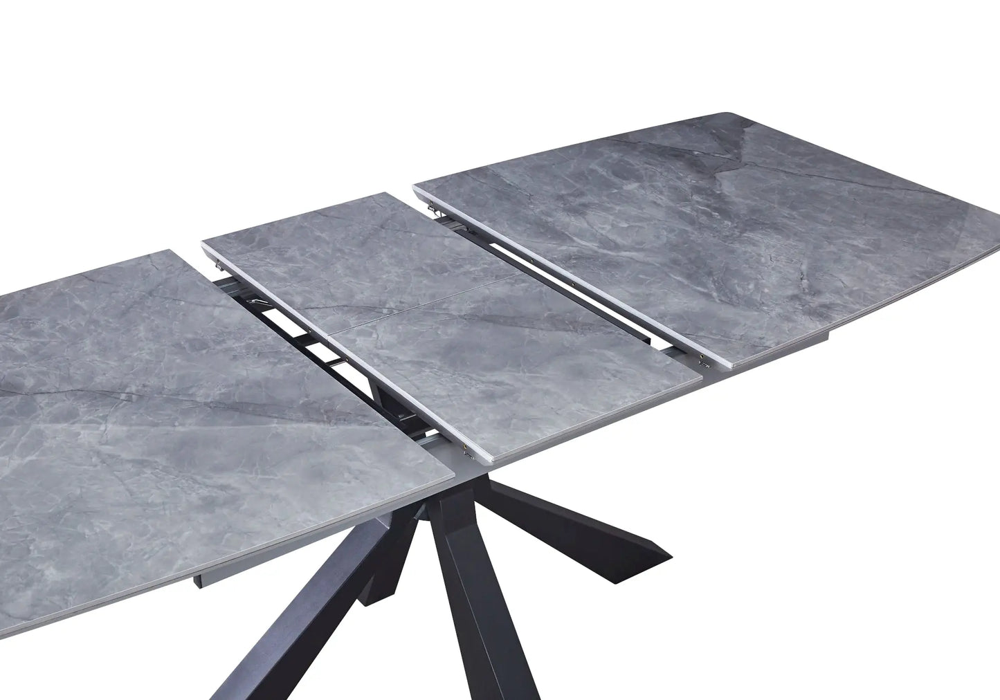 Table extensible céramique noir marbre gris URSO New Design