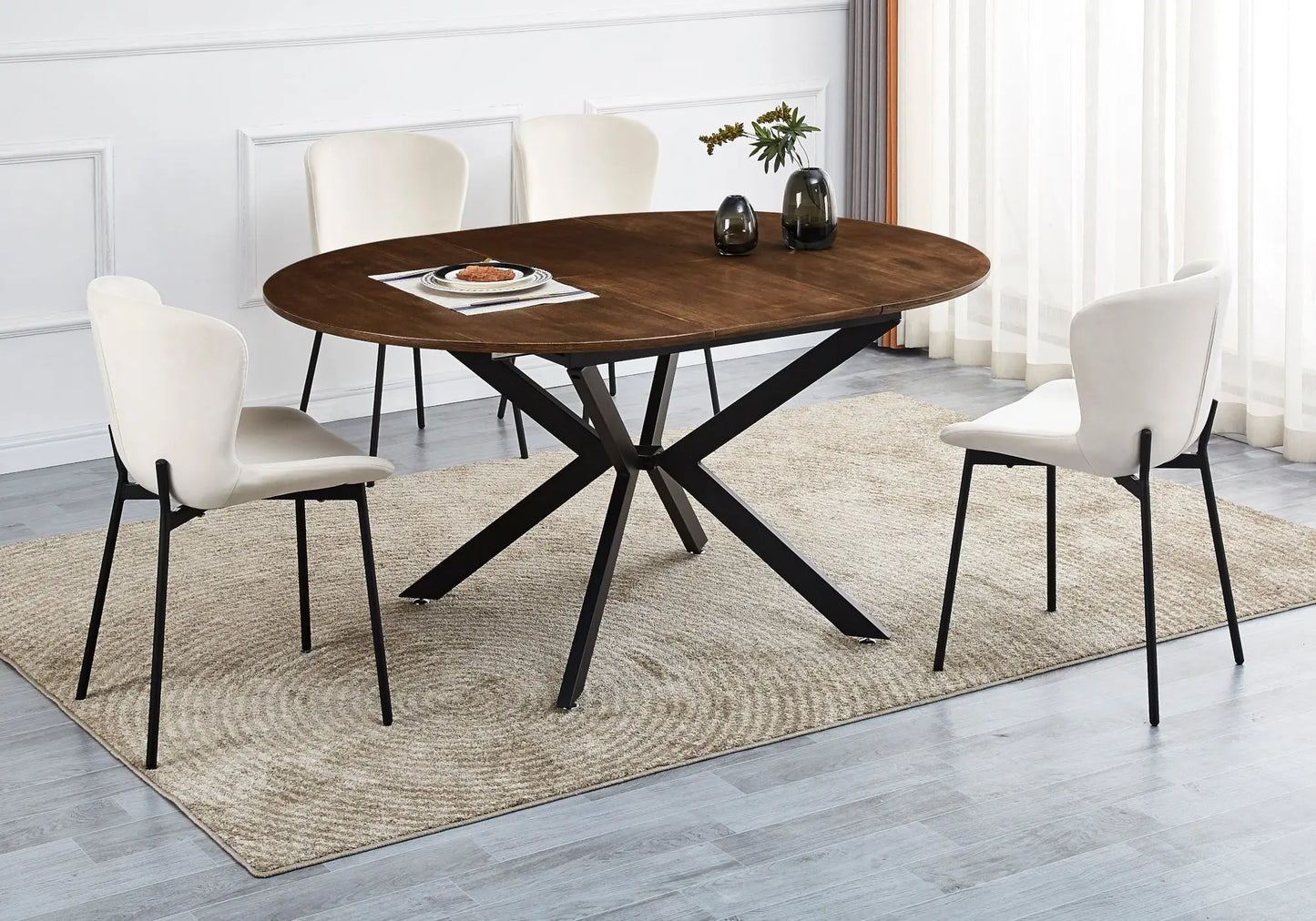 Table extensible chene pied noir META New Design