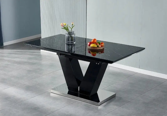 Table extensible design marbre beige MAX New Design