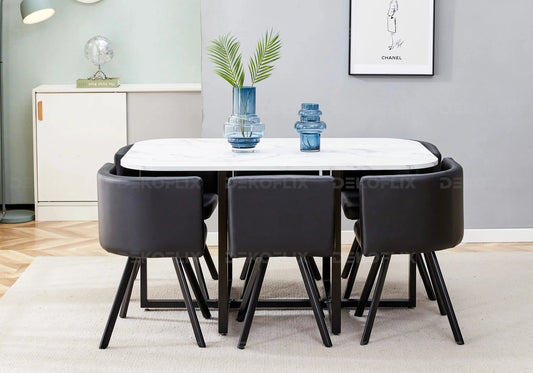 Table manger 6 chaises noir SPACE New Design