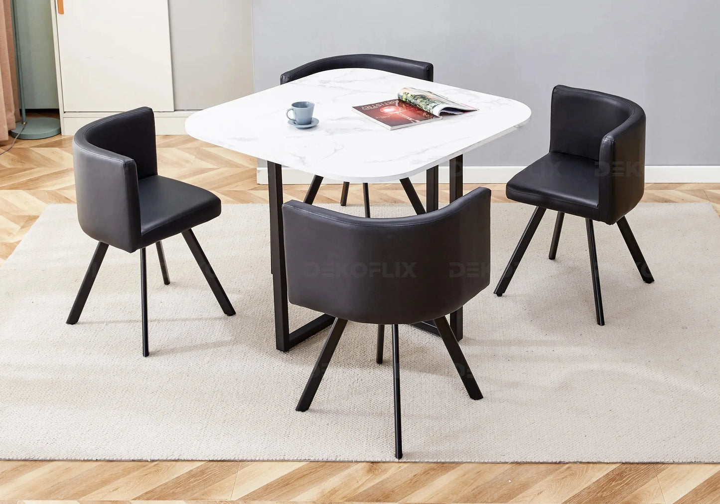 Table manger 6 chaises noir SPACE New Design