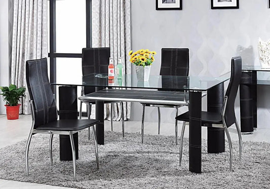 Table manger verre trempé TEVA - DEKOFLIX