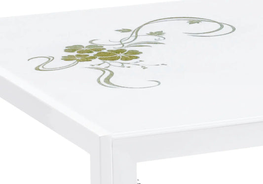 Table manger verre trempé blanc OLYA New Design