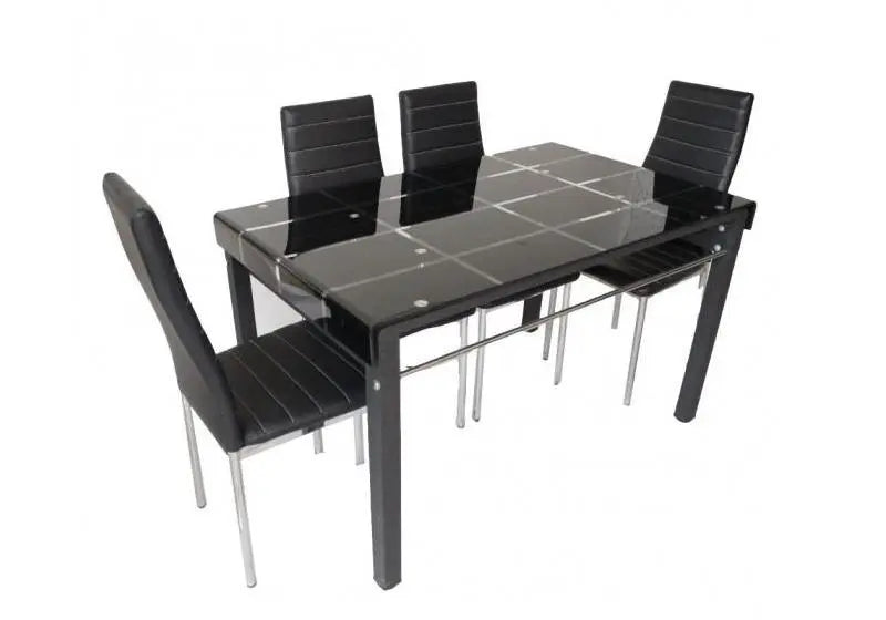 Table manger verre trempé noir TAO New Design
