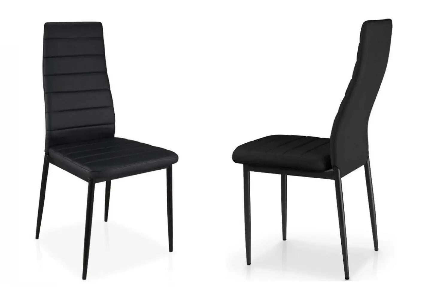 Table repas 6 chaises noires TAO New Design