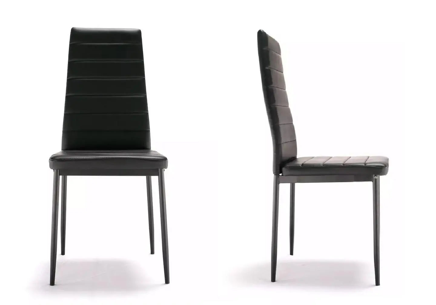 Table repas 6 chaises noires TAO New Design