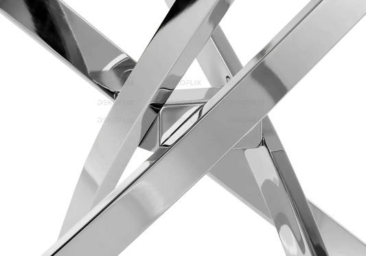 Table ronde argent marbre gris JOY New Design