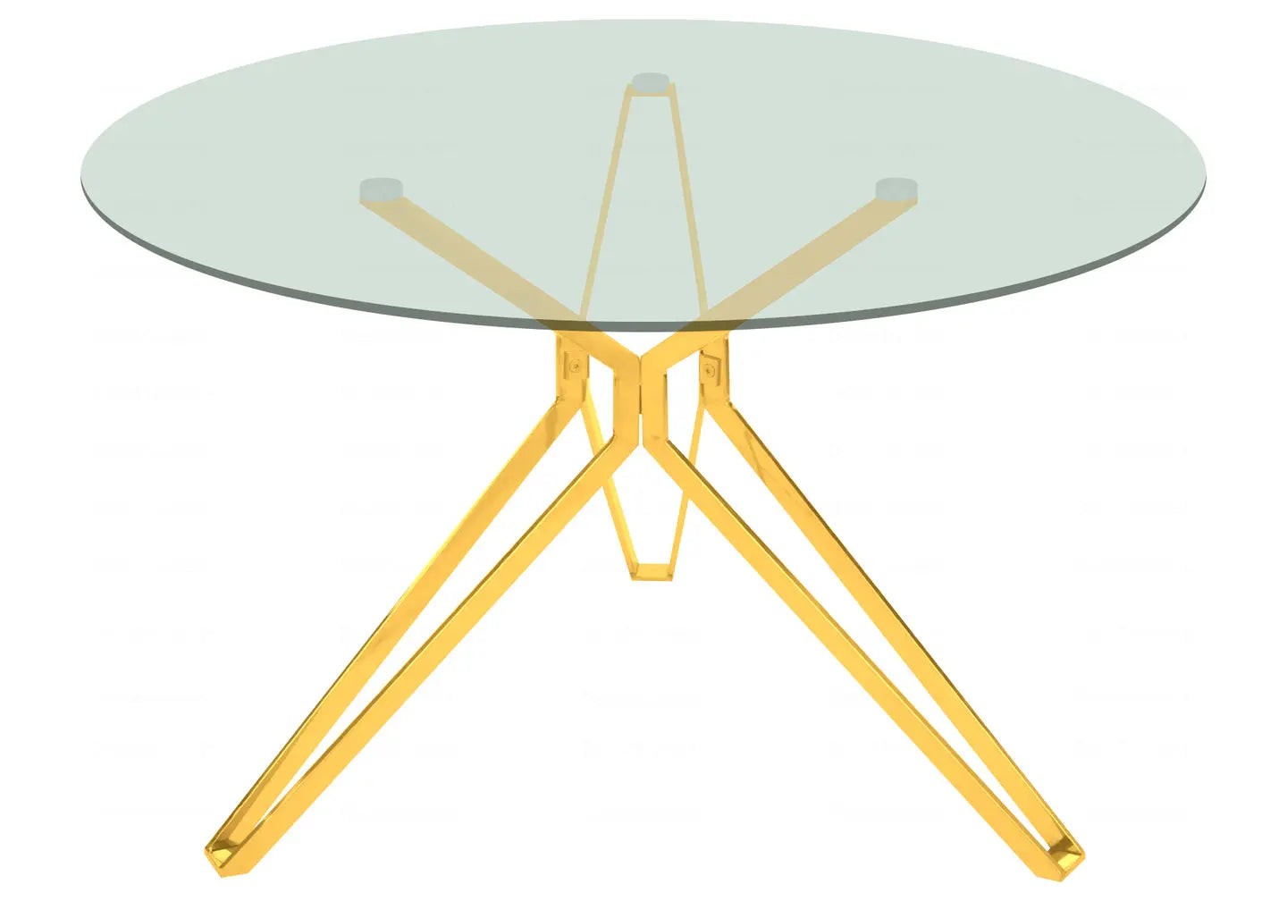 Table ronde doré verre trempé IVA New Design