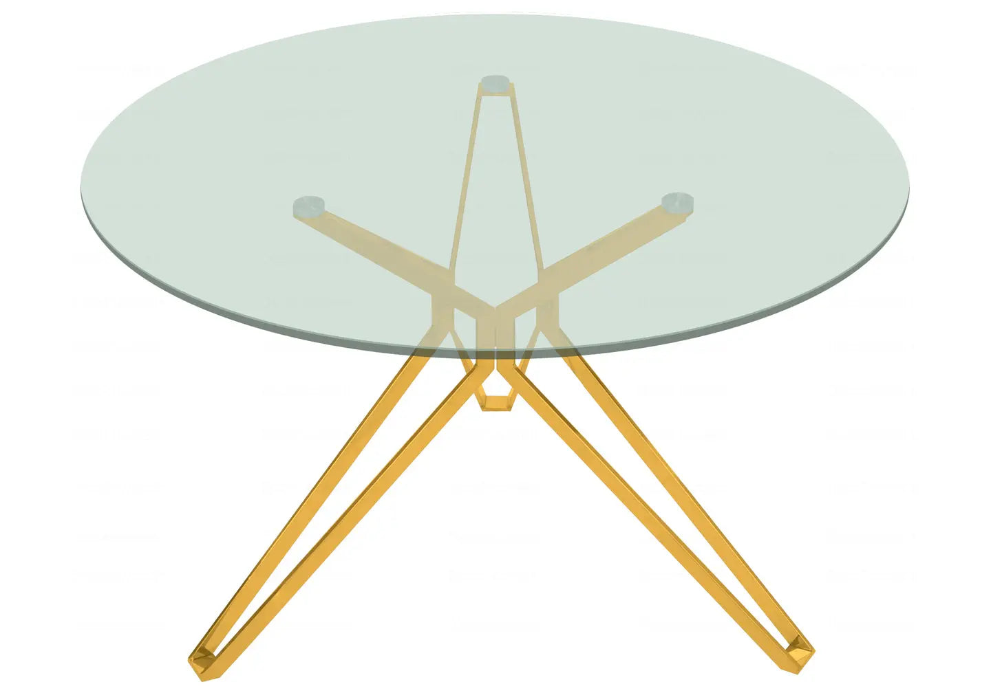 Table ronde doré verre trempé IVA New Design