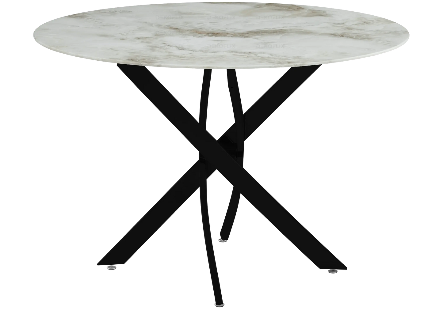 Table ronde noire marbre beige JOY New Design