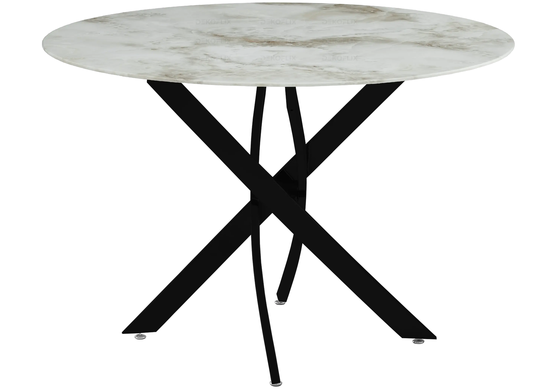 Table ronde noire marbre beige JOY New Design