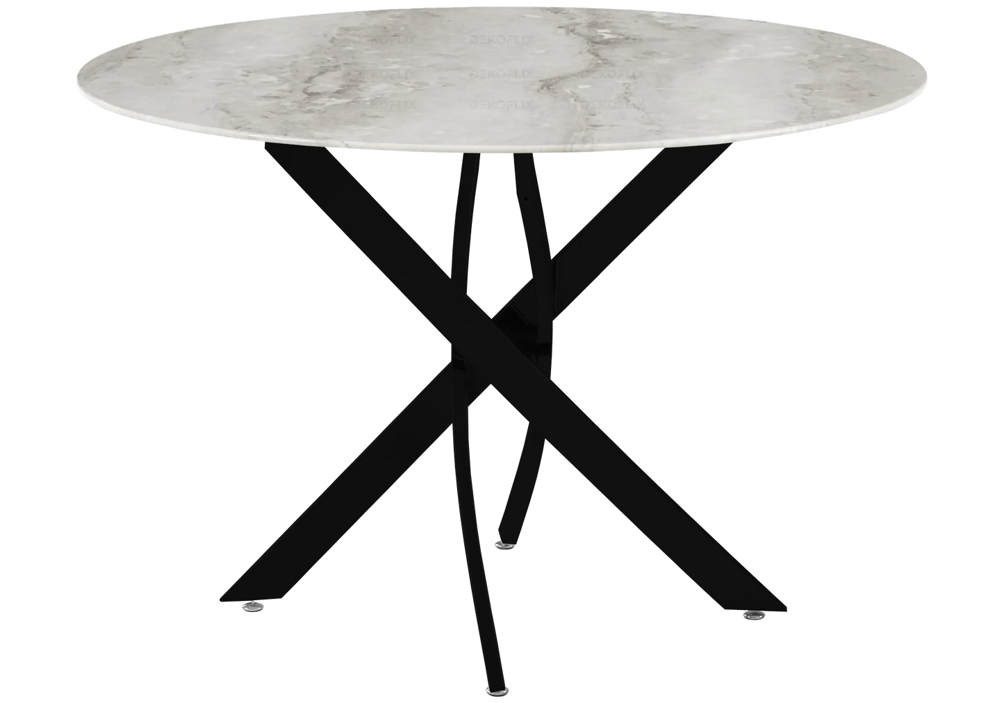 Table ronde noire marbre gris JOY New Design