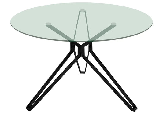 Table ronde noire verre trempé IVA New Design