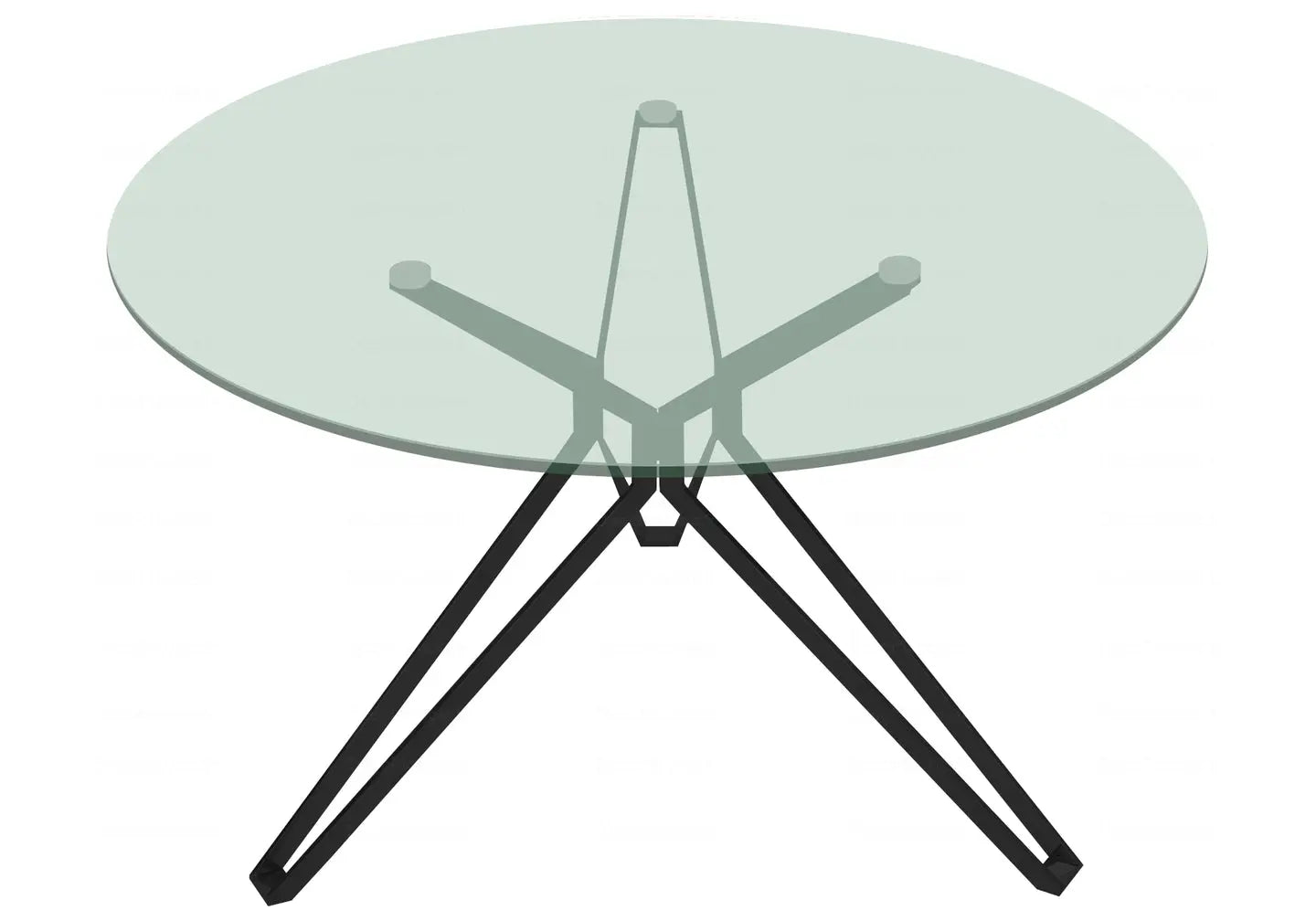 Table ronde noire verre trempé IVA New Design