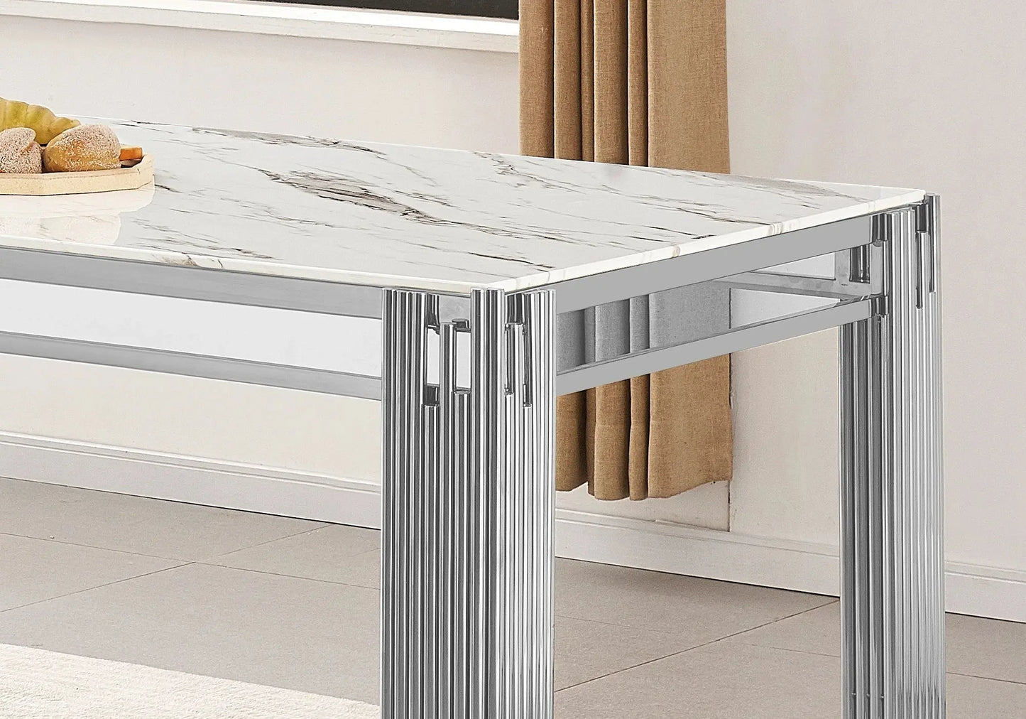 Table salle à manger marbre blanc EVE New Design
