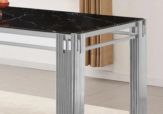Table salle à manger marbre noir EVE New Design