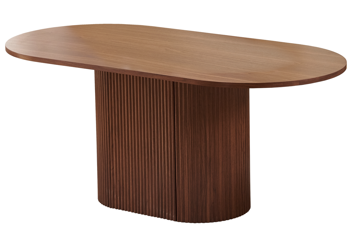 Ensemble table noyer et 4 chaises Japandi - Akira