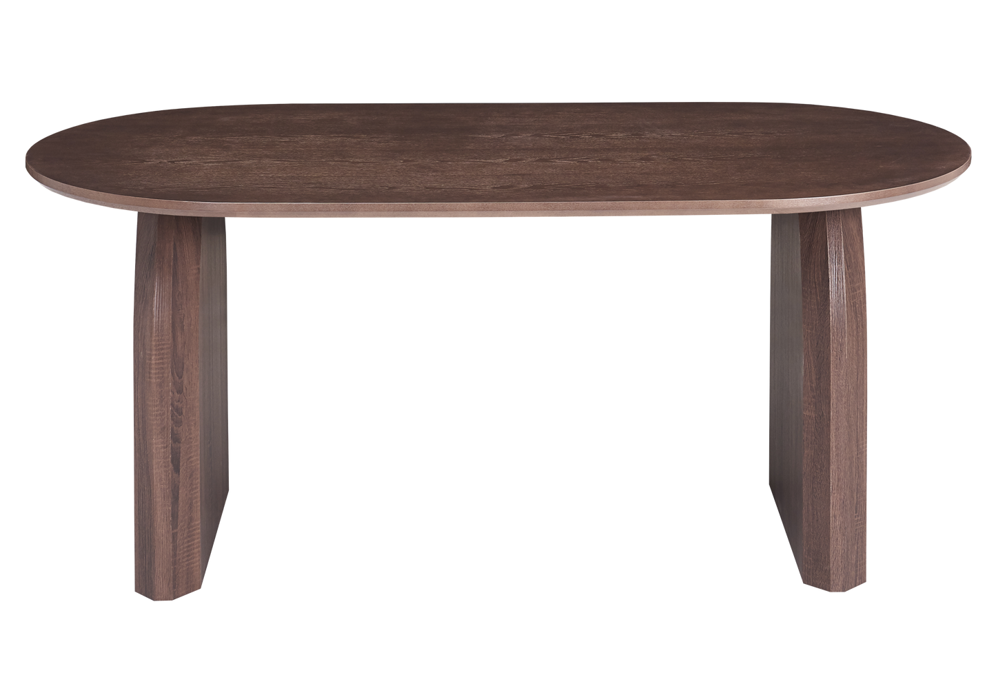Table à manger ovale bois noyer foncé - Nael