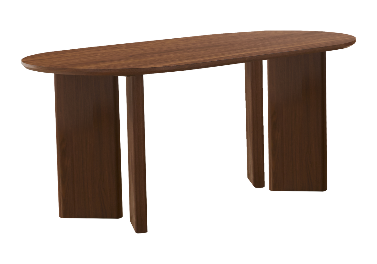 Ensemble table et chaises noyer Japandi - Oris