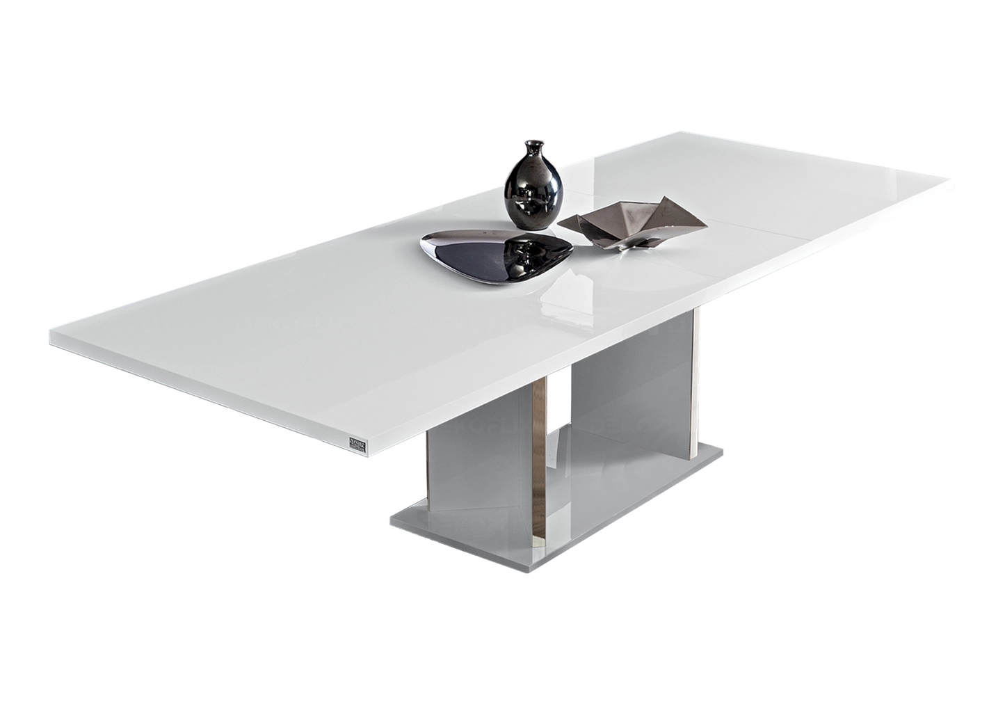 Table à Manger Blanche Extensible Design – LISA - DEKOFLIX