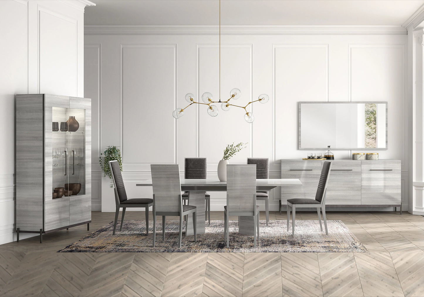Buffet Gris Argent, Élégance Contemporaine Mia - Collection Mia - DEKOFLIX