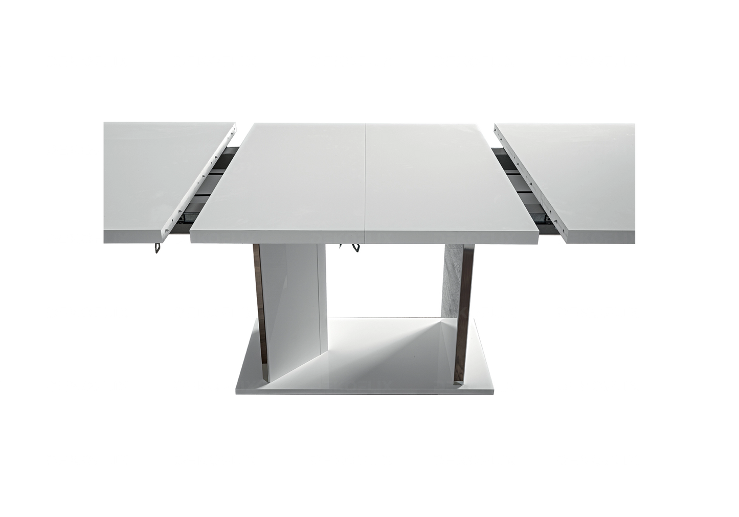 Table à Manger Blanche Extensible Design – LISA - DEKOFLIX